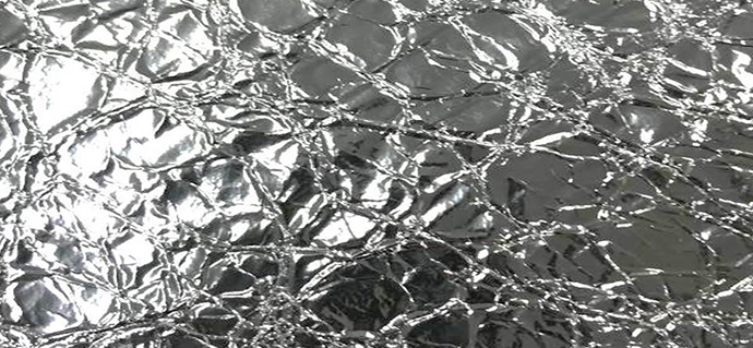 Metallic foil leather
